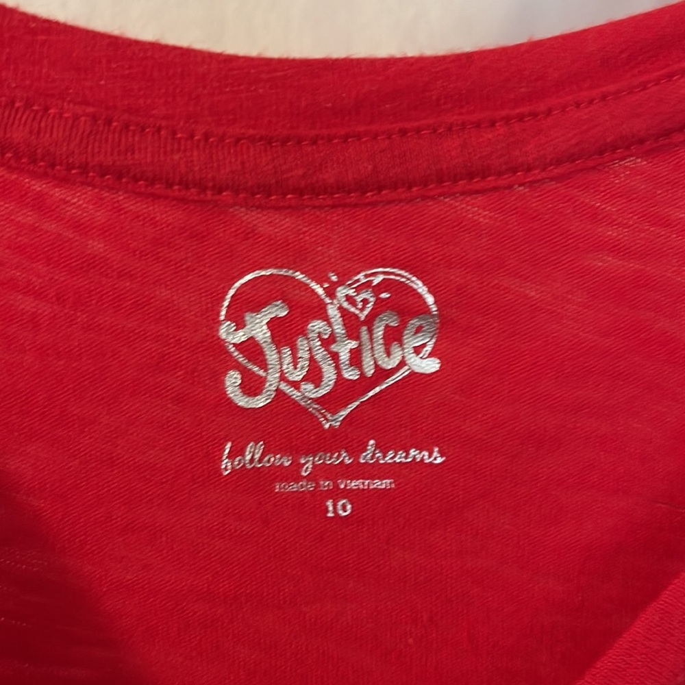 Girls Justice Tee l Size 10 - Picture 2 of 3